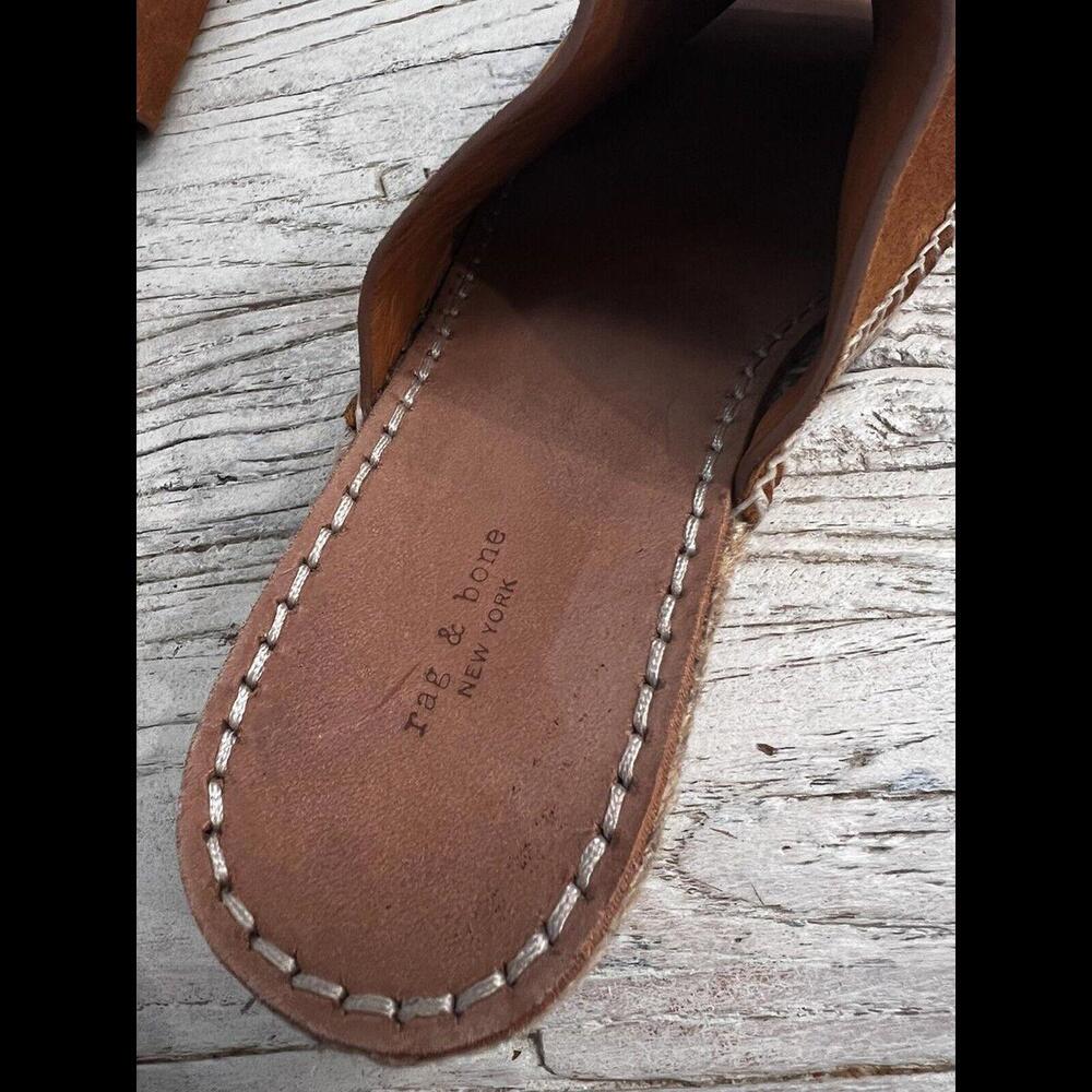 Rag & Bone Viv espadrille Suede Wedge Sandals Size 37.5 USA Size 7.5 - Picture 12 of 12